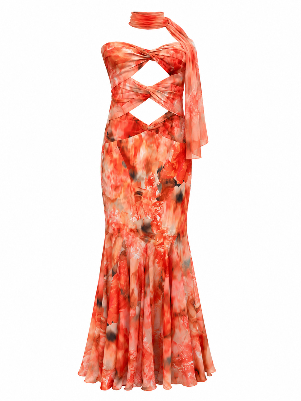Peppermayo - Melrose Satin Chiffon Maxi Dress - XXS (New With Tags)
